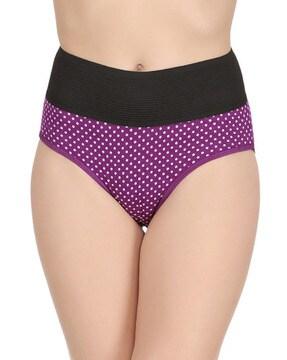 polka-dot print seamless briefs