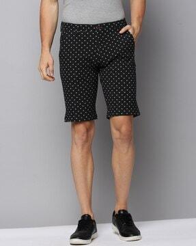 polka-dot print shorts with insert pockets