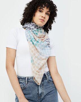 polka-dot print stole