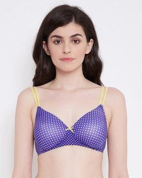 polka-dot print t-shirt bra