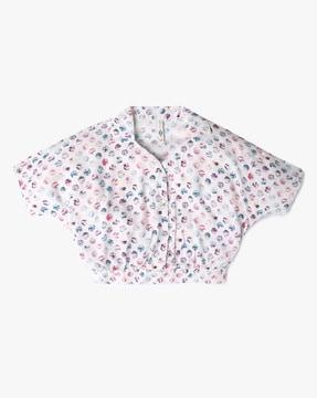 polka-dot print top