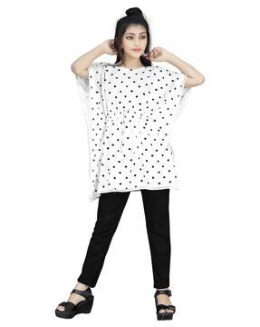 polka-dot print tunic