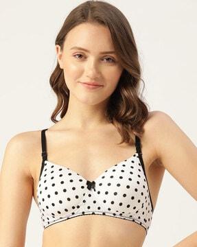 polka dot printed t-shirt bra