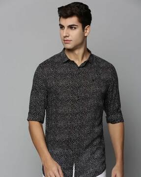polka-dot regular fit shirt