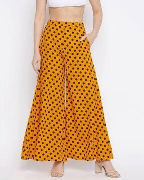 polka-dot regular palazzos