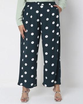 polka-dot relaxed fit pants