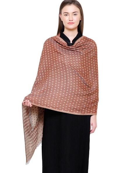 polka-dot woven shawl