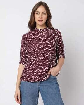 polka-dots print top