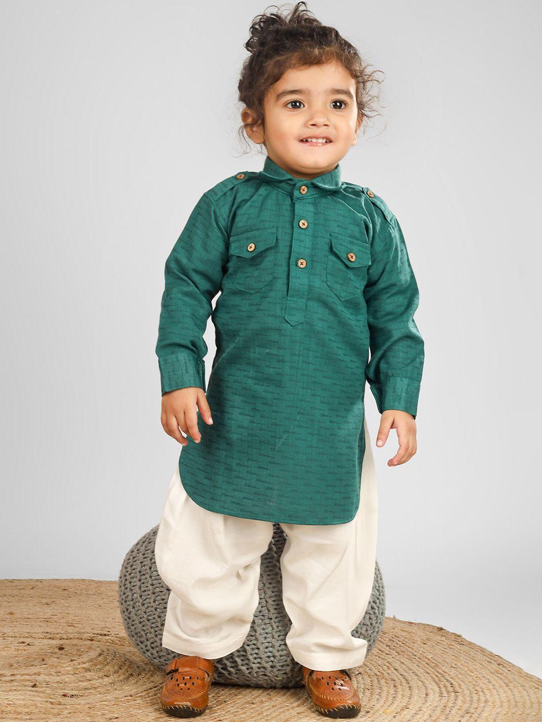 polka tots unisex kids regular kurta with pyjamas