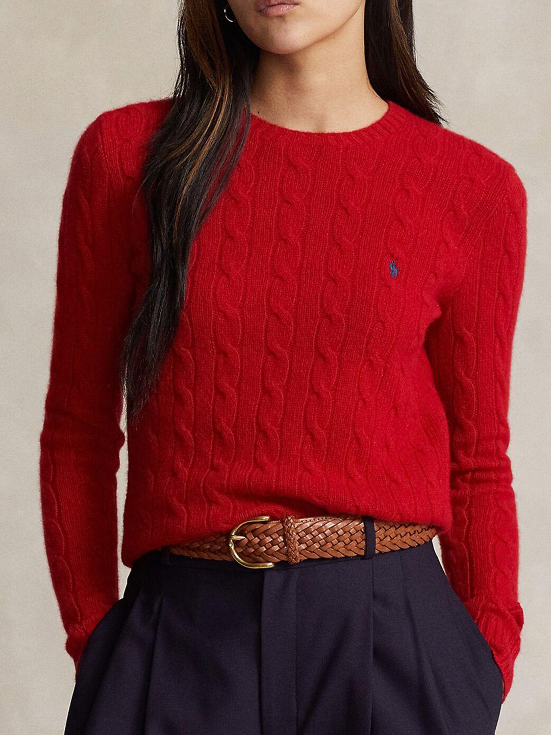 polo ralph lauren cable-knit round neck sweaters
