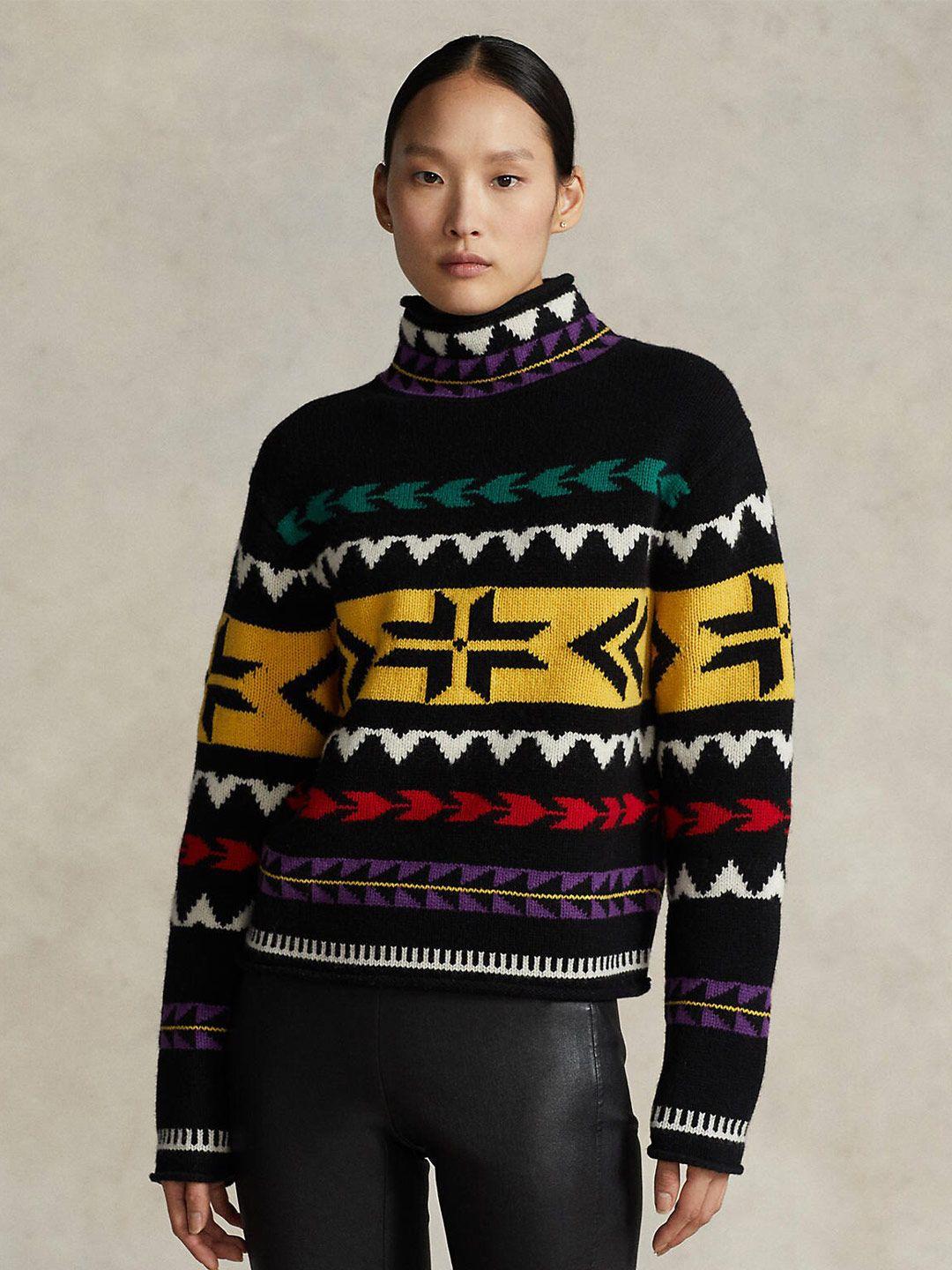 polo ralph lauren women geometric printed pullover sweaters