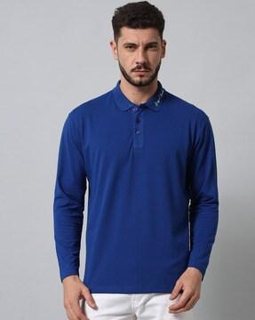 polo t-shirt with brand print