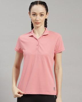 polo t-shirt with button closure