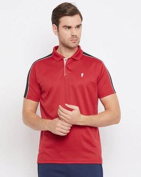 polo t-shirt with contrast panels