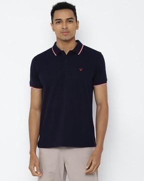 polo t-shirt with contrast taping