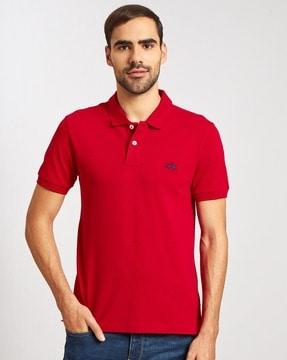 polo t-shirt with embroidered logo