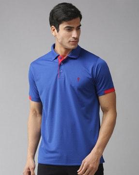 polo t-shirt with ribbed hems