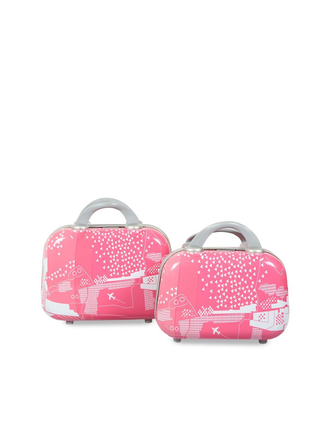 polo class 2pc set  travel vanity bag  - pink