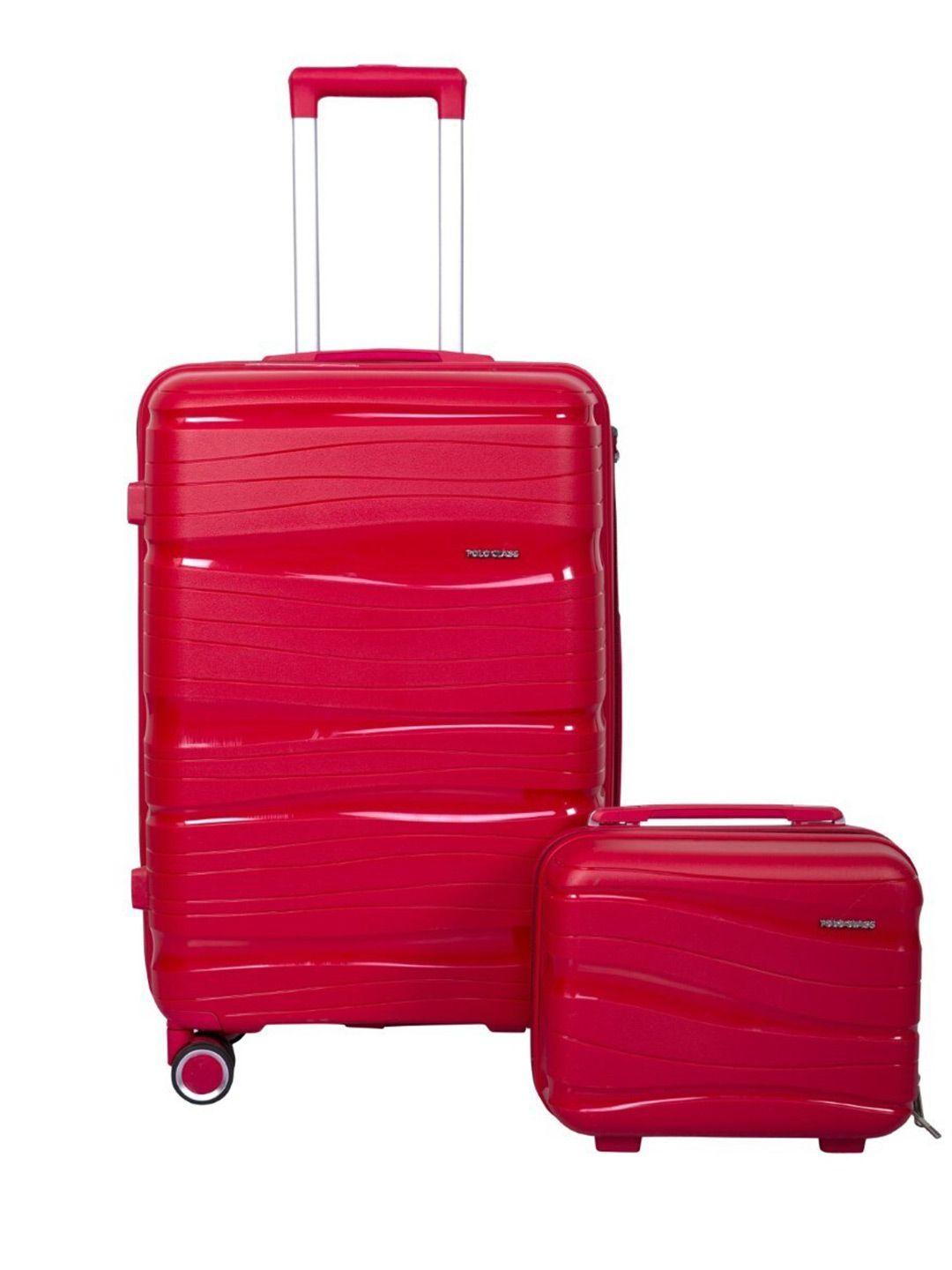 polo class hard-sided trolley suitcase with one vanity bag