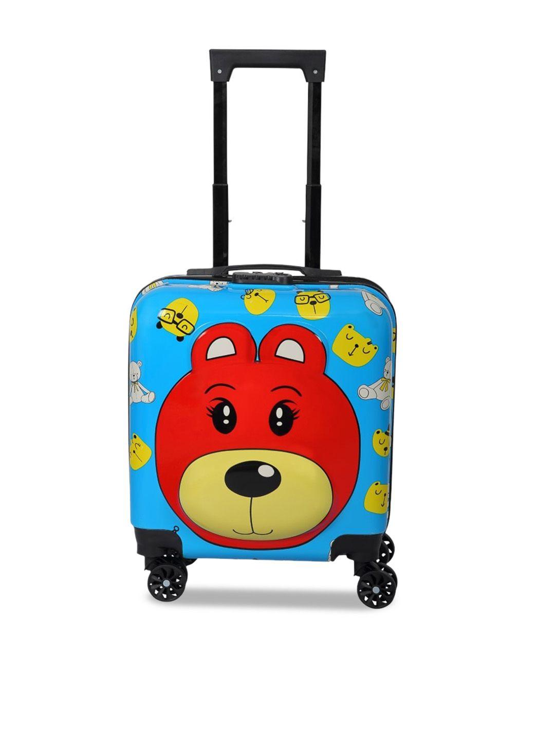 polo class kids printed hard-sided cabin trolley bag