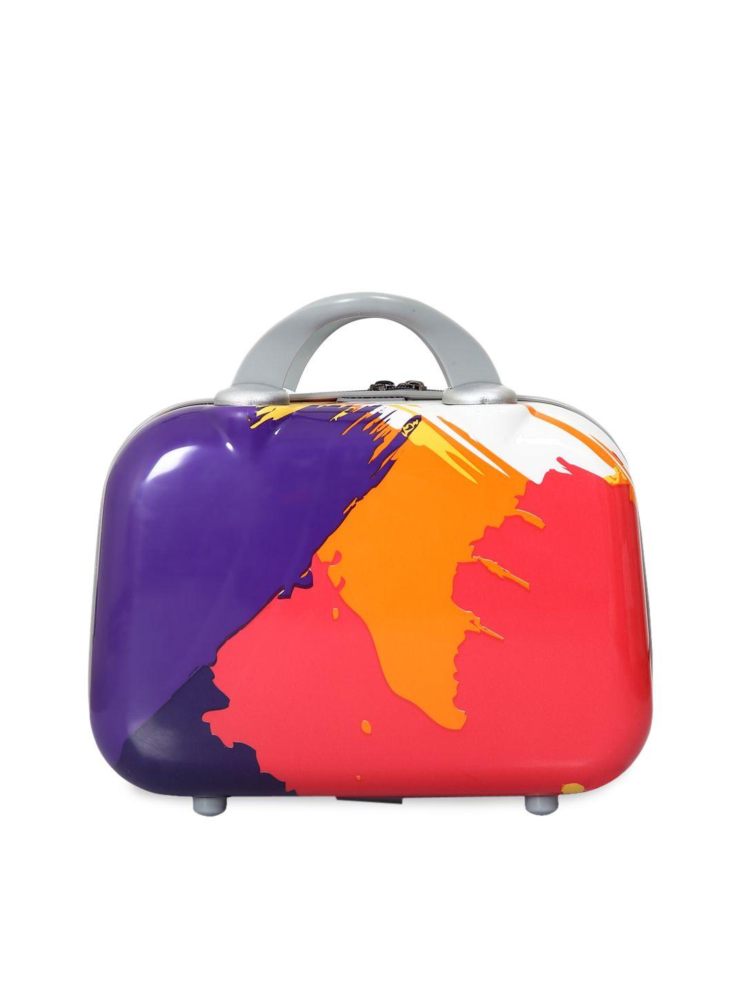 polo class orange & purple big vanity bag