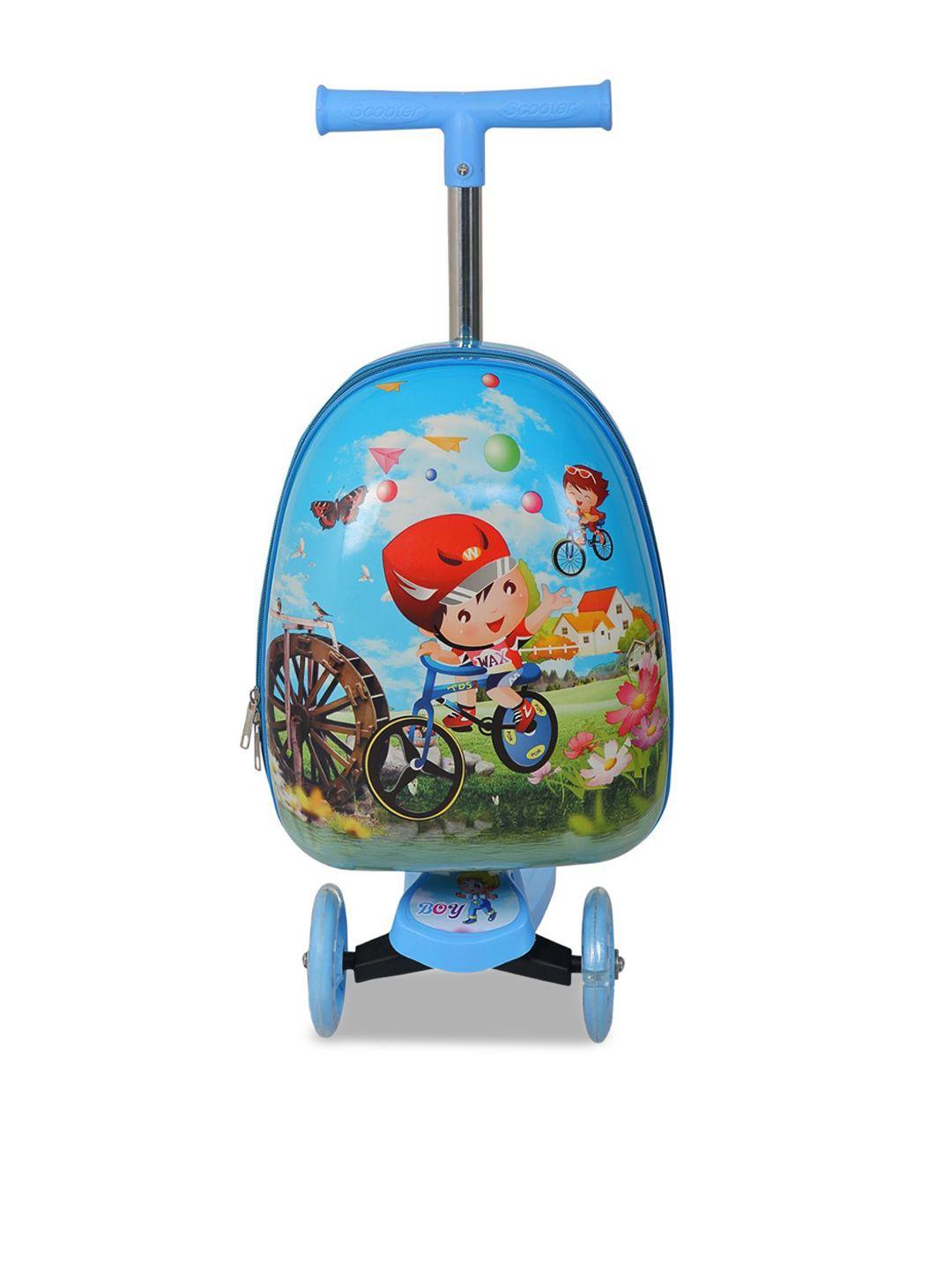 polo class printed hard-sided cabin trolley bag with skater