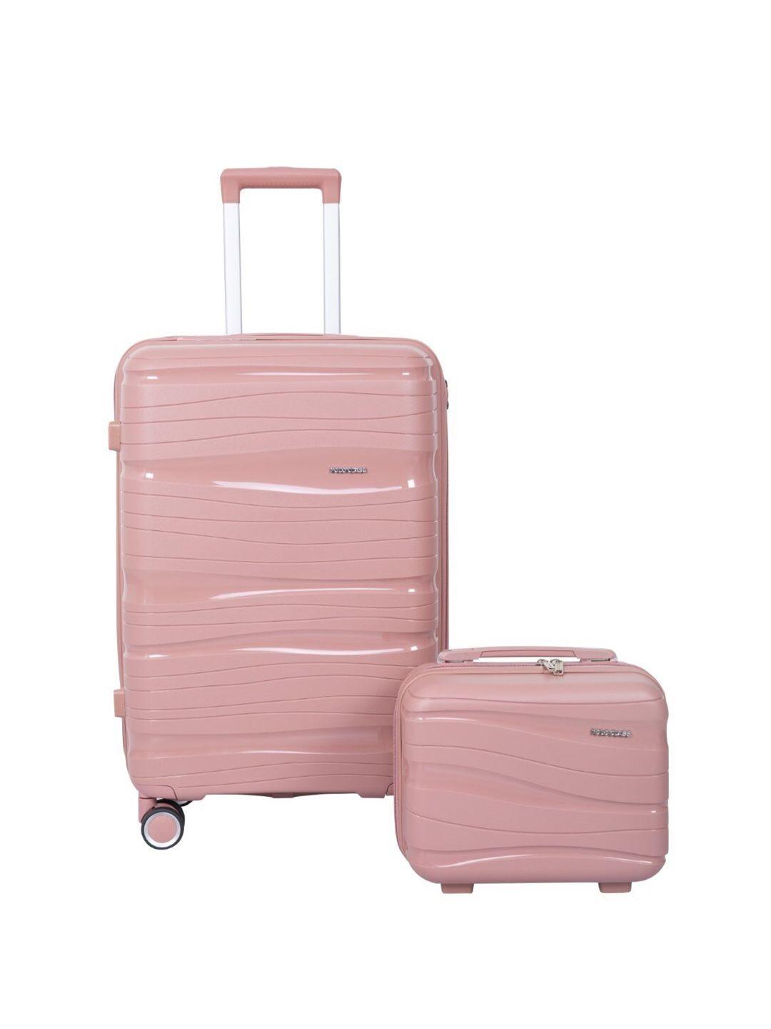 polo class set of 2 hard-sided trolley suitcase with vanity bag 71 cm