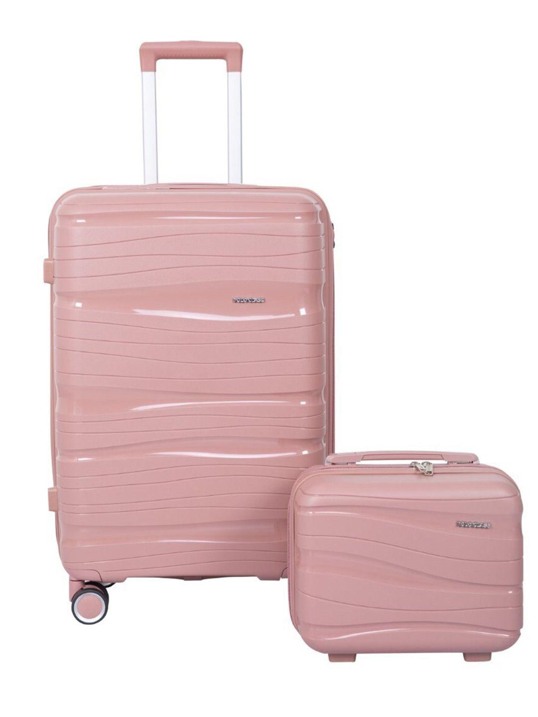 polo class set of 2 hard-sided trolley suitcase