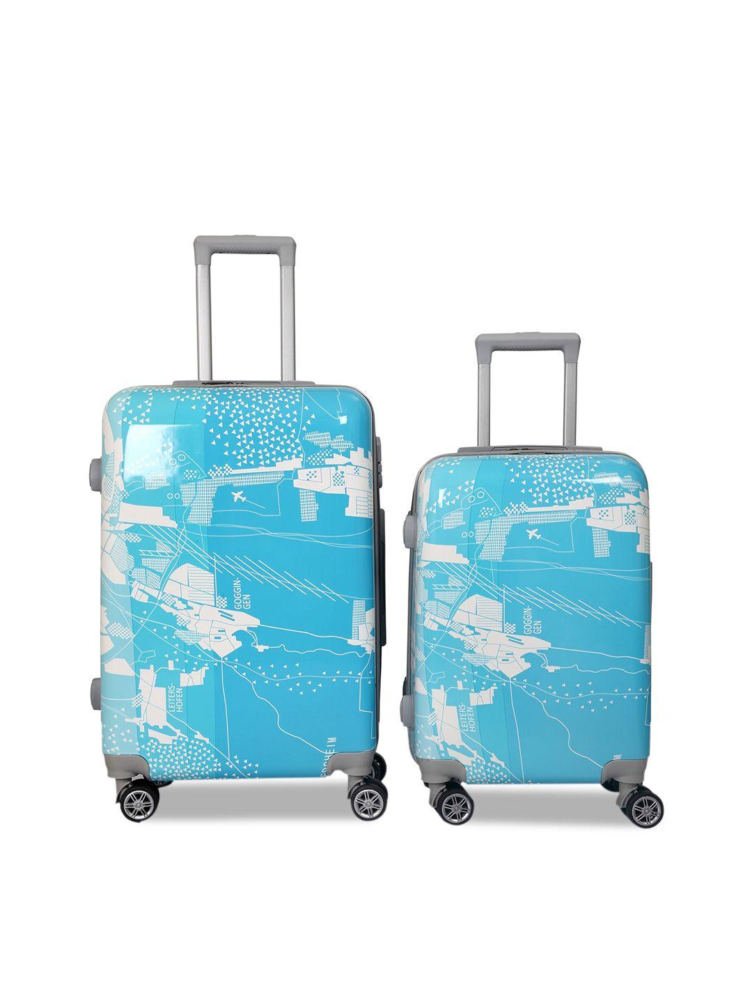 polo class set of 2 hard-sided trolley suitcases