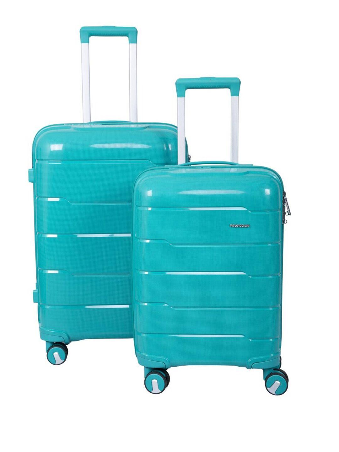 polo class set of 2 textured large trolley bag - 70 l