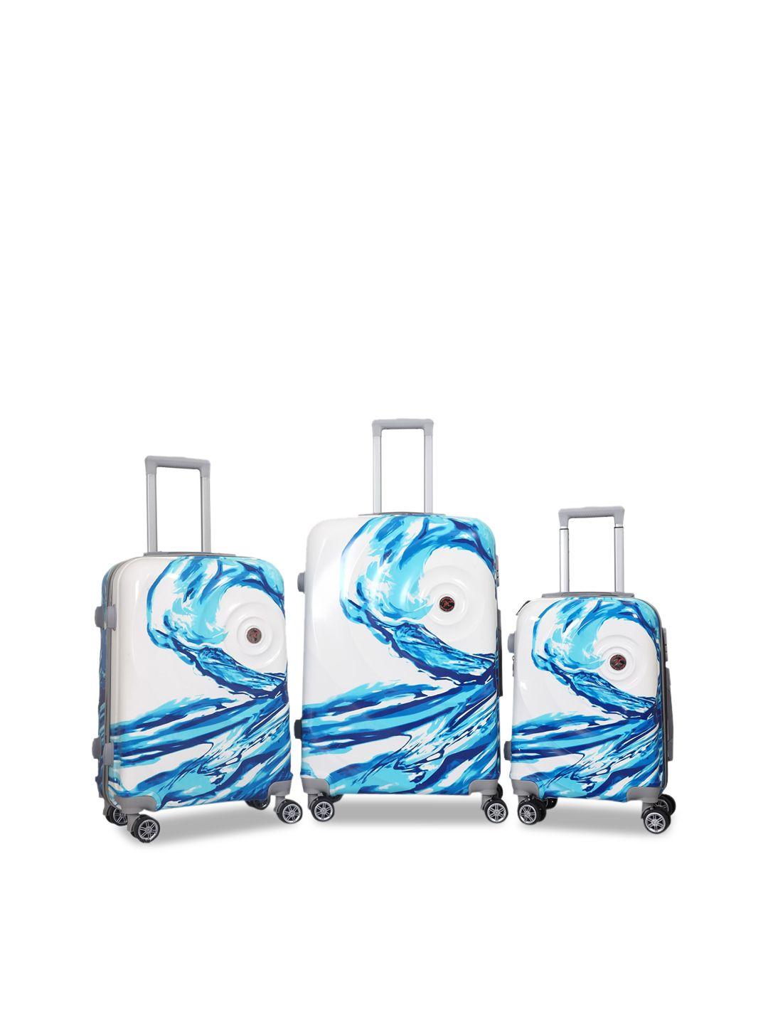 polo class set of 3 hard-sided trolley suitcases