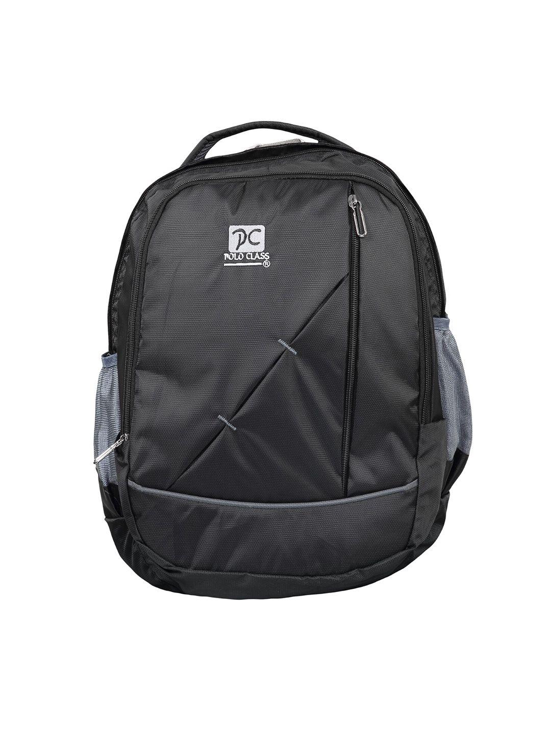 polo class unisex kids black & grey laptop bag