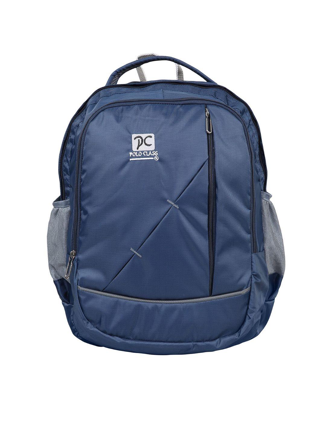 polo class unisex kids navy blue & grey laptop bag