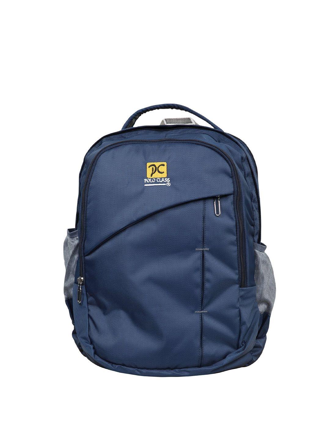 polo class unisex kids navy blue & grey laptop bag