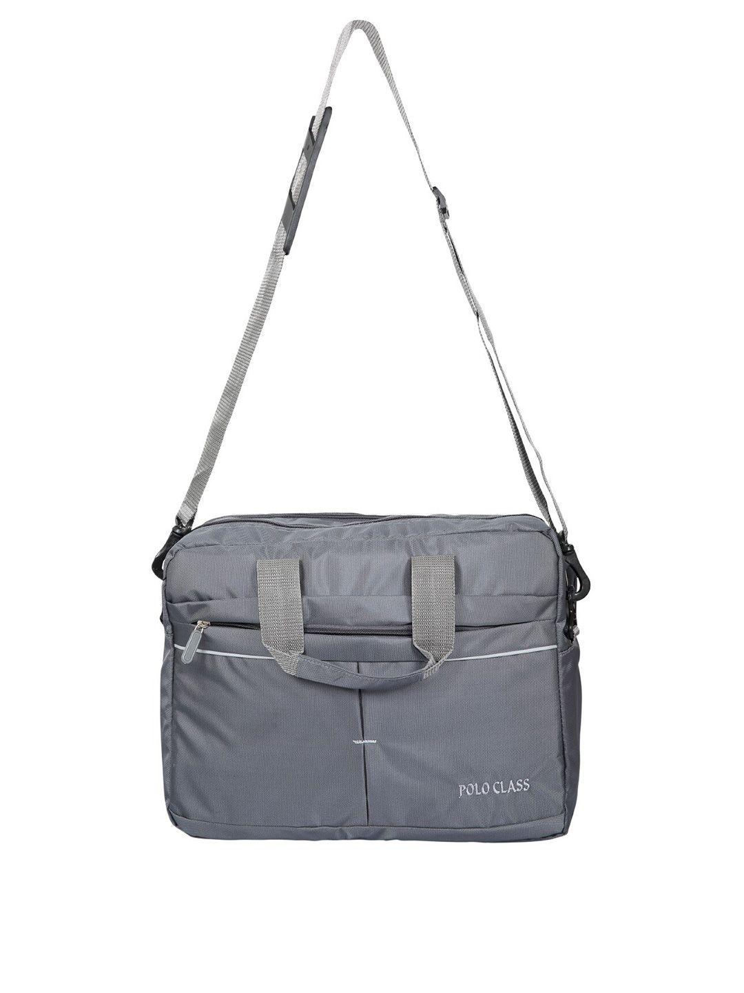 polo class unisex silver-toned laptop bag