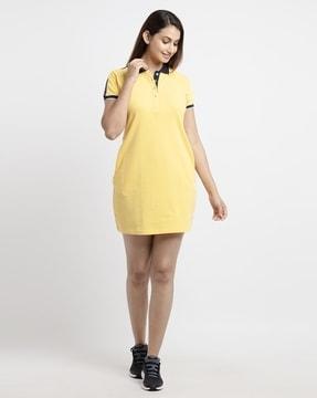 polo dress with contrast tipping
