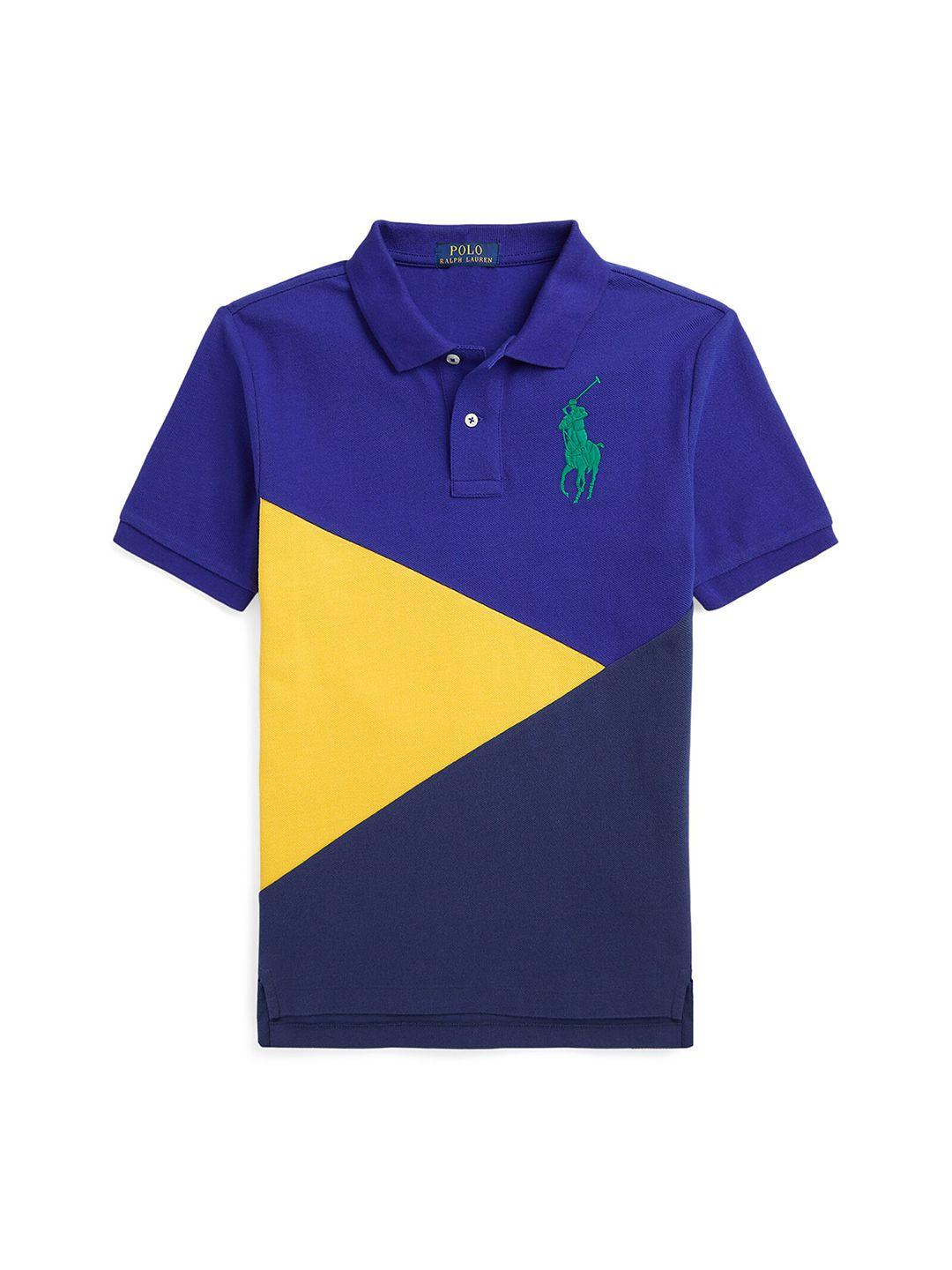polo ralph lauren boys colourblocked cotton t-shirt