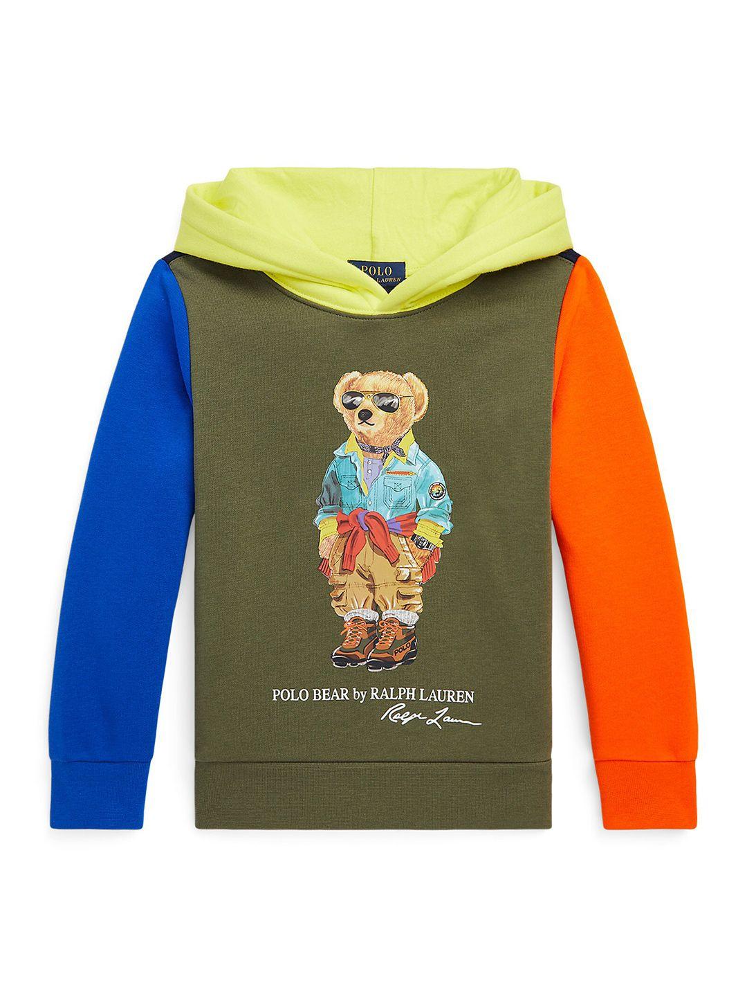 polo ralph lauren boys colourblocked pure cotton sweatshirt