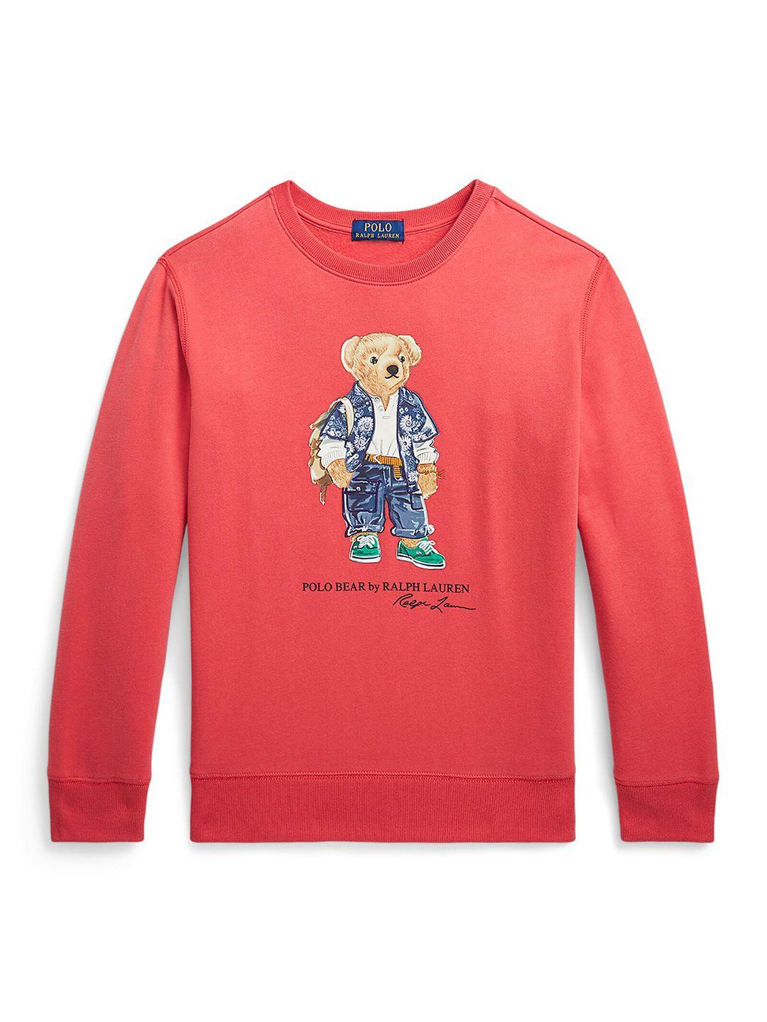 polo ralph lauren boys polo bear-printed fleece sweatshirts