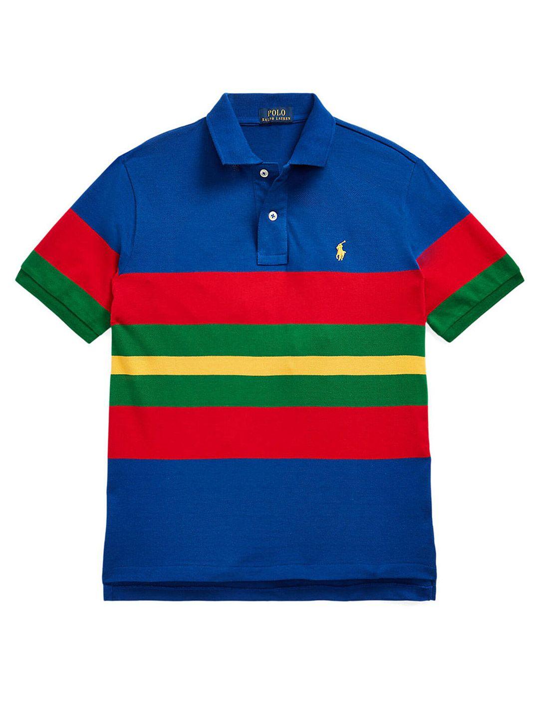 polo ralph lauren boys striped pure cotton polo t-shirt