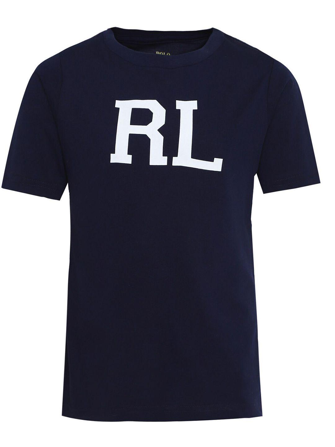 polo ralph lauren boys typography printed pure cotton t-shirt