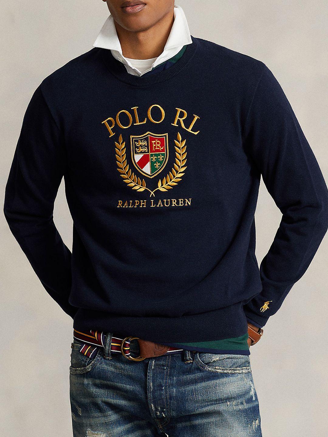 polo ralph lauren brand logo embroidered pure cotton pullover