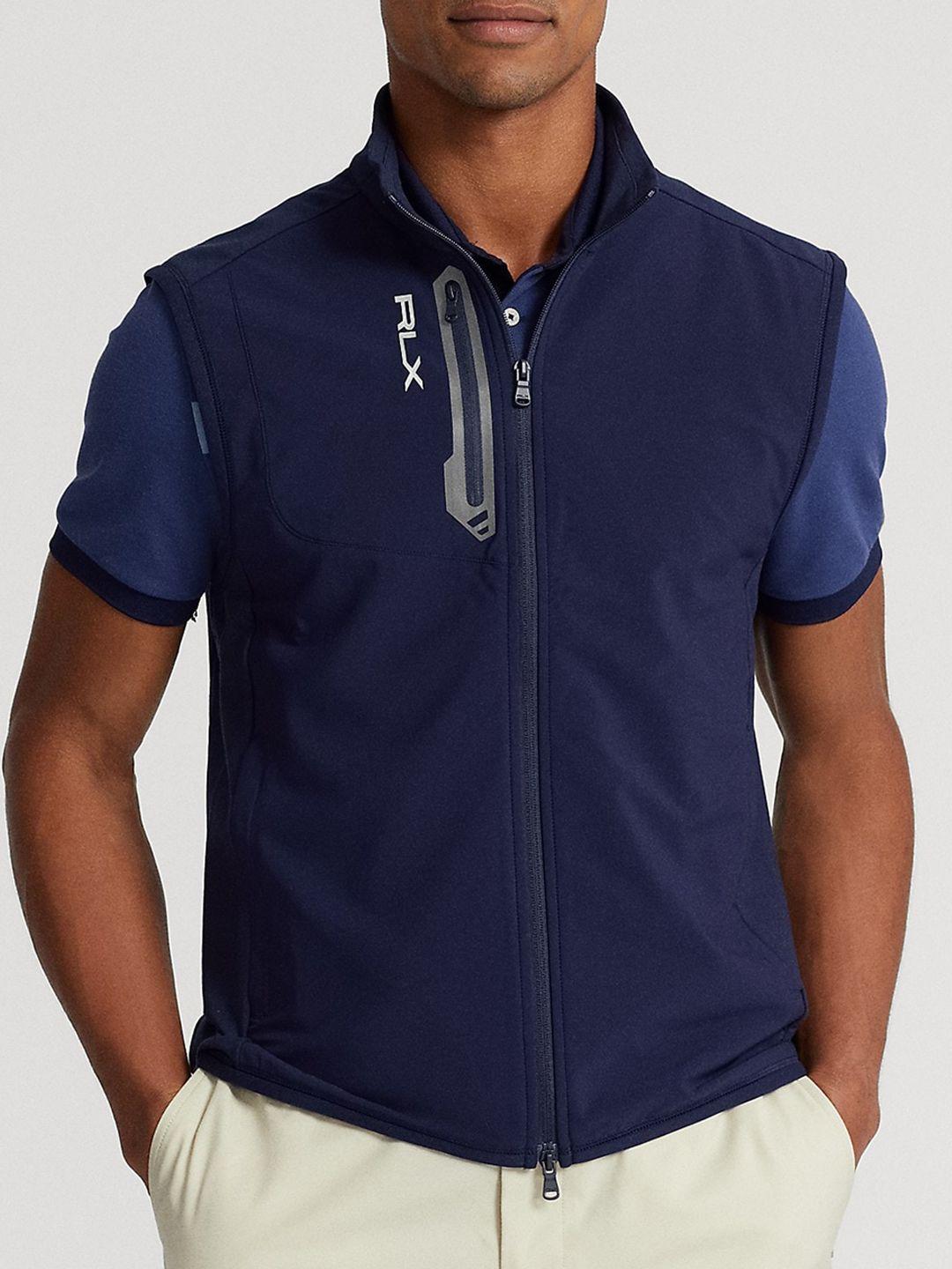 polo ralph lauren brand logo printed cotton stand collar sleeveless sporty jacket