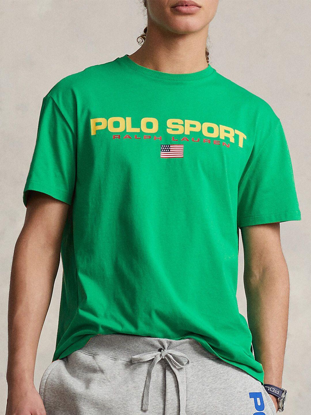 polo ralph lauren brand logo printed pure cotton sport jersey t-shirt