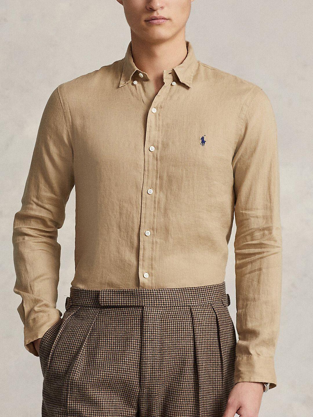 polo ralph lauren custom fit linen formal shirt