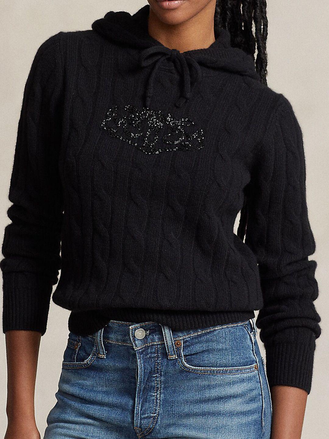 polo ralph lauren embroidered hooded woollen pullover sweaters