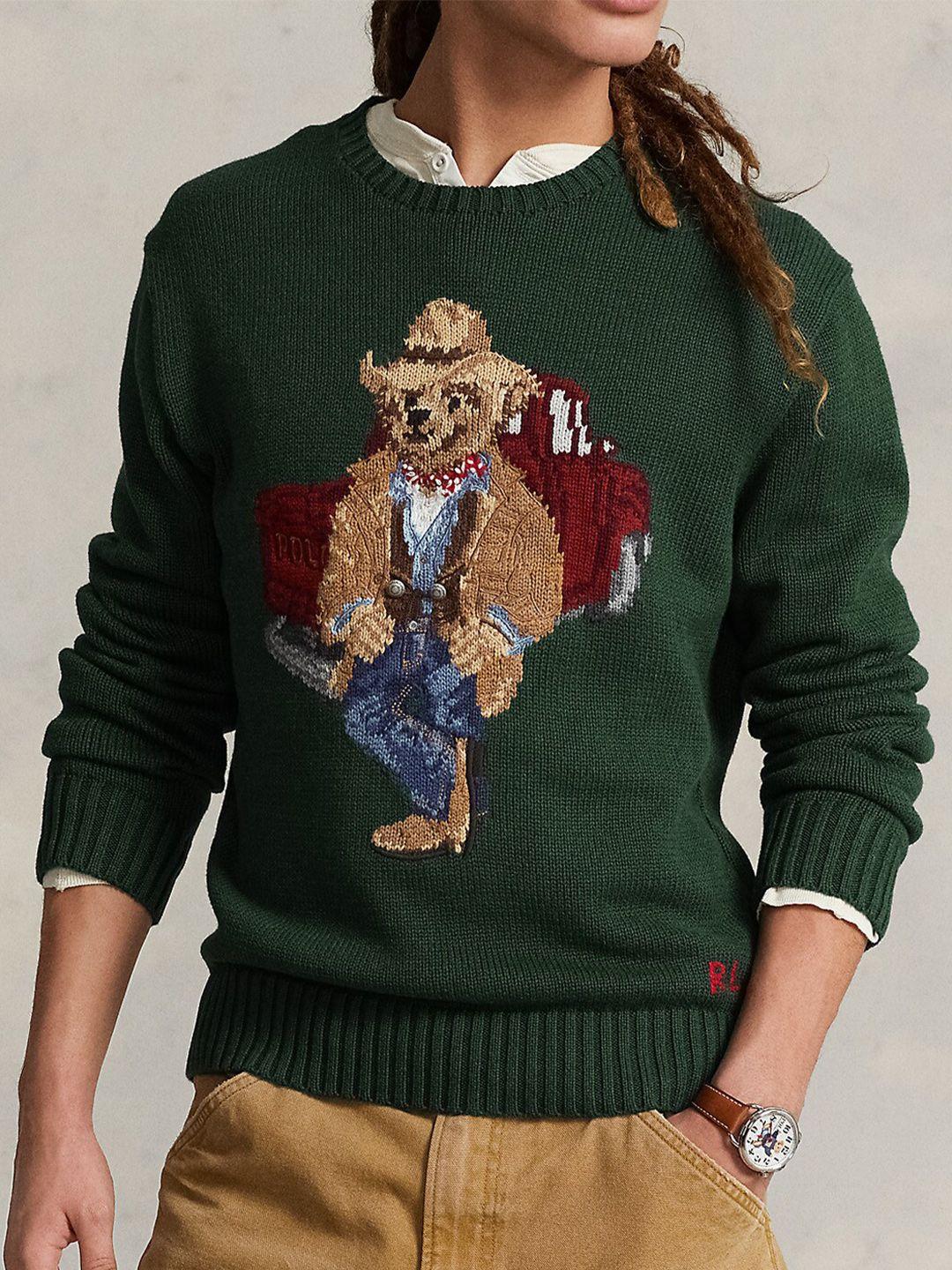 polo ralph lauren graphic printed cotton sweater