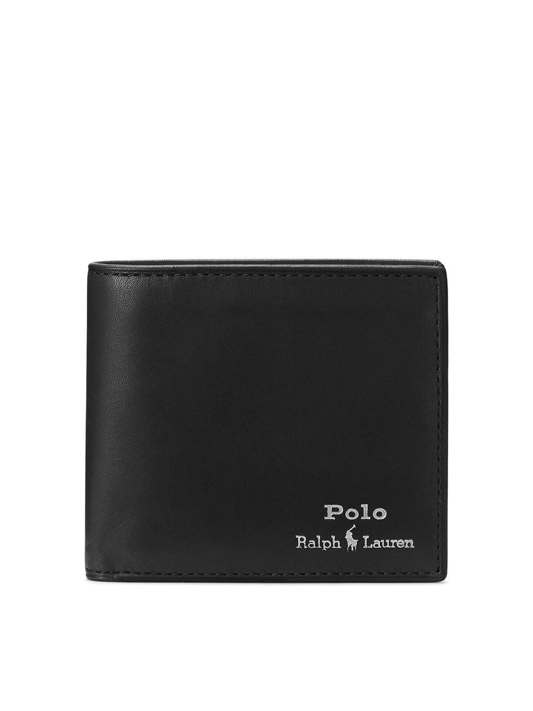 polo ralph lauren men brand logo printed leather billfold wallet