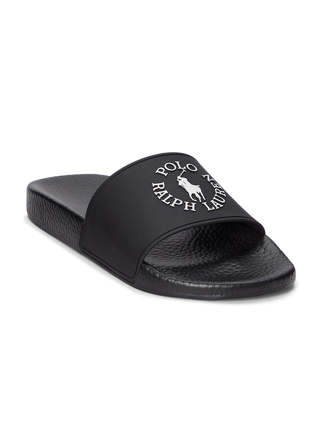 polo ralph lauren men brand logo printed sliders