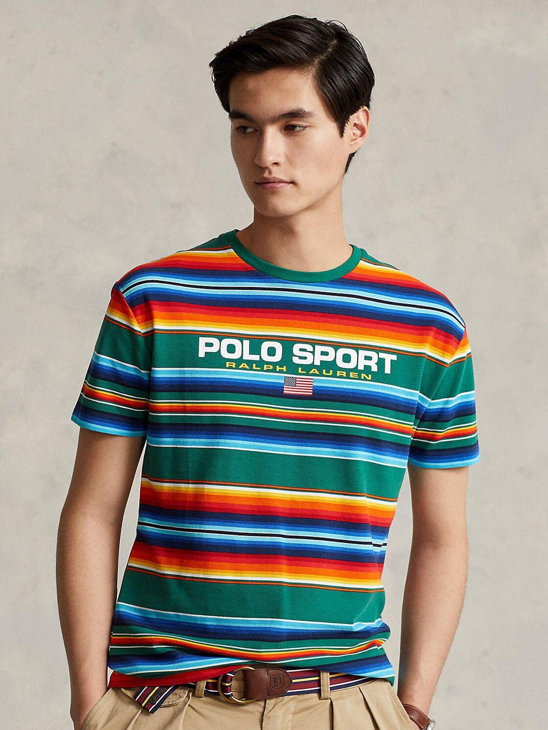 polo ralph lauren men multicolor striped pure cotton t shirt